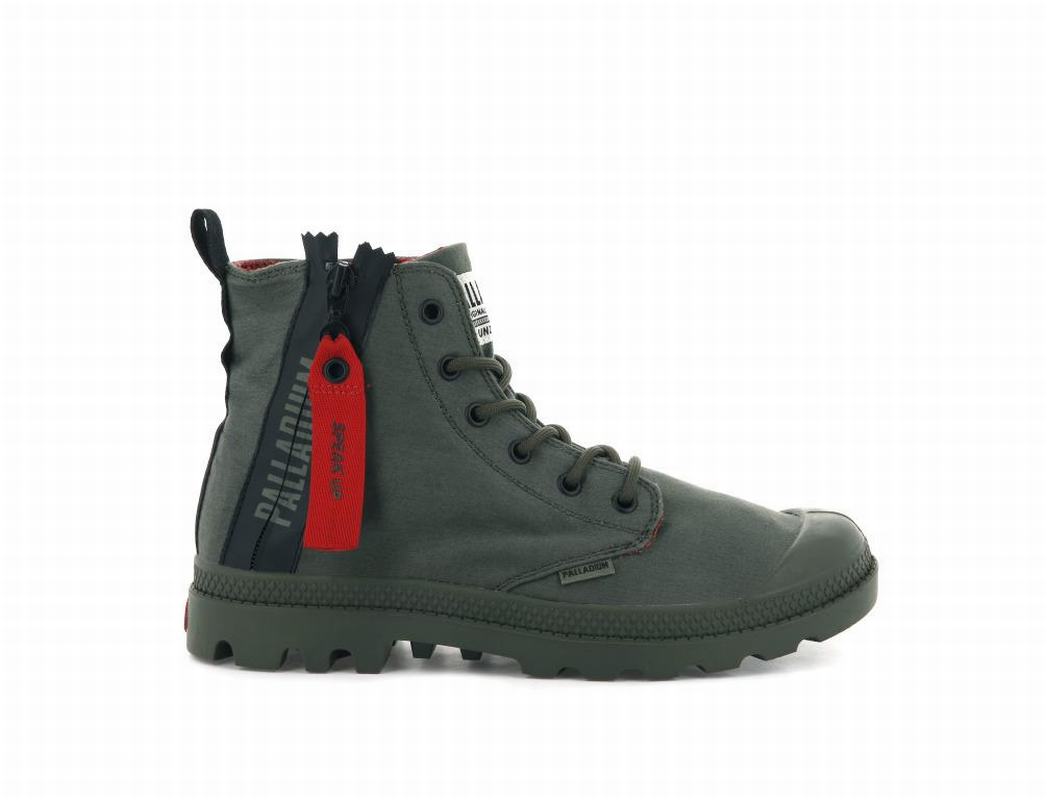 Palladium Pampa Unzipped Muške Čizme Maslinasto Zelene ||SB2986014||